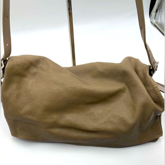 Auth Jimmy Choo Taupe Biker Chain Relaxed Hobo Bag. Excellent Preloved Satchel. - Picture 10 of 16